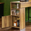 SoBuy FWT98-PF Table Haute Mange-Debout avec Plateau Extensible, Design Moderne, pour Cuisine et Salle à Manger, Design Fonctionnel – L120×P45/63×H95 cm
