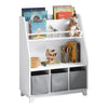 SoBuy KMB34-W Bibliothèque Étagère à Livres Étagère de Rangement Jouets pour Enfants Porte-revues avec Compartiments de Range