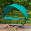 SoBuy OGS51-TB Hamac de Jardin avec Support et Pare-Soleil Bain de Soleil Transat Suspendu