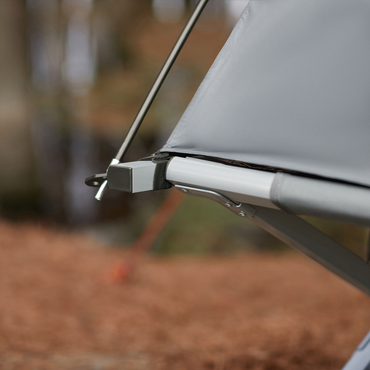 SoBuy OGS60-HG Lit de Camping Pliable en Aluminium Léger, 3 en 1 avec Toit Anti-UV + Matelas Gonflable Intégré + Sac de Transport, 1 Personne