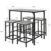 SoBuy OGT11-HG Ensemble de table haute pour salle à manger avec 4 tabourets