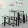 SoBuy OGT11-HG Ensemble de table haute pour salle à manger avec 4 tabourets