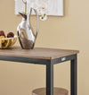 SoBuy OGT22-SCH Ensemble Table Haute et 4 Tabourets de Bar avec Repose-Pieds – L120×P40×H100 cm, Tabouret 150 kg, MDF + Acier Noir