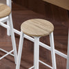 SoBuy OGT22-WN Ensemble Table de Bar + 4 Tabourets – Table Haute 120 cm, Repose-Pieds, Tabourets Rangeables, Blanc