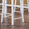 SoBuy OGT22-WN Ensemble Table de Bar + 4 Tabourets – Table Haute 120 cm, Repose-Pieds, Tabourets Rangeables, Blanc