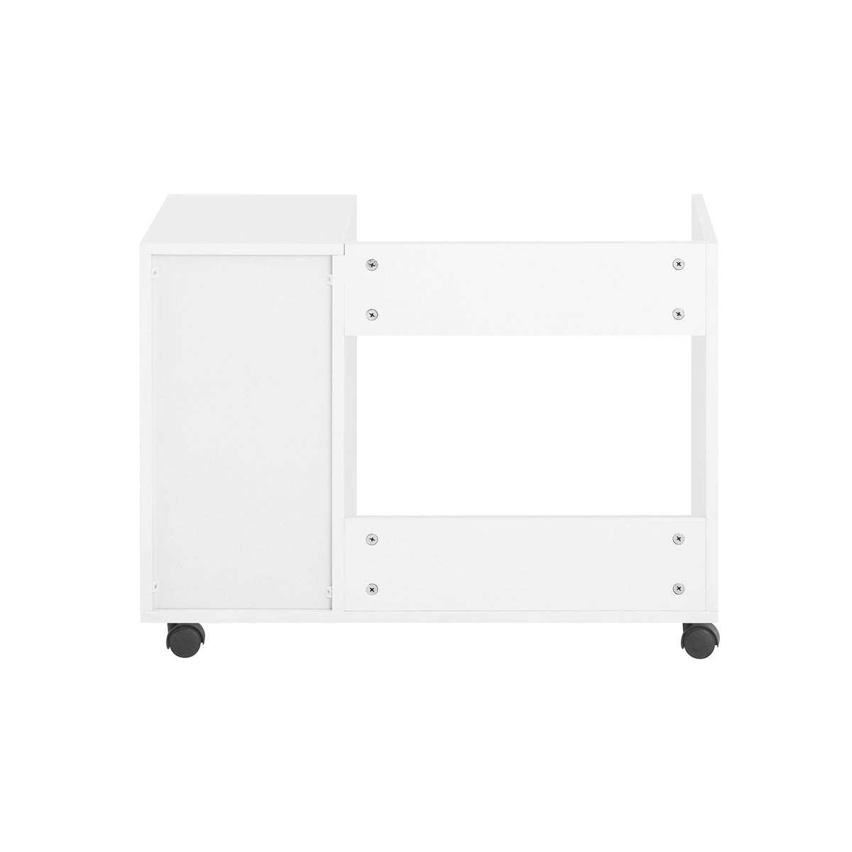 SoBuy ASK02-W Caisson de Bureau à roulettes, Support Imprimante Roulant, Organiseur Bureau Bureau