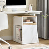 SoBuy ASK08-WN Caisson de Bureau Mobile – 1 Tiroir, 2 Compartiments, Plateau 40×50 cm – 40×50×65 cm, Blanc et Bois