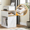 SoBuy ASK08-WN Caisson de Bureau Mobile – 1 Tiroir, 2 Compartiments, Plateau 40×50 cm – 40×50×65 cm, Blanc et Bois