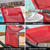 SoBuy OGS28-R Chaise Longue Transat de Jardin Bascule avec Appui-tête Réglable et Pochette latérale