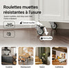 SoBuy FKW22-WN Desserte de Cuisine à Roulettes – Plan de Travail INOX, 1 Tiroir, 2 Portes, 60×45×92 cm, Blanc