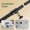 sobuyes.shopG34-II-SCH Dressing télescopique sans perçage 124–226 cm avec tringles et étagères – Penderie ouverte noire