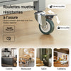 SoBuy FKW22-HG Desserte Cuisine avec Roulettes, Format Compact, Usage Polyvalent, Mobile, pour Cuisine et Salle à Manger, Usage Quotidien – L60×P44×H92 cm, Gris