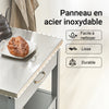SoBuy FKW22-HG Desserte Cuisine avec Roulettes, Format Compact, Usage Polyvalent, Mobile, pour Cuisine et Salle à Manger, Usage Quotidien – L60×P44×H92 cm, Gris