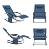 SoBuy OGS28-NBx2 Lot de 2 Chaise Longue Transat de Jardin Bascule avec Appui-tête Réglable et Pochette latérale
