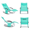 SoBuy OGS28-TBx2 Lot de 2 Chaise Longue Transat de Jardin Bascule avec Appui-tête Réglable et Pochette latérale