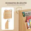 SoBuy KMB01-N Bibliothèque Enfant Montessori Naturelle – 3 Étagères, 2 Compartiments, 80 cm