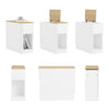SoBuy FBT162-WN Table d'Appoint Étroite 65×25×60 cm – 1 Compartiment, 2 Tiroirs, Charnières Silencieuses, Blanc et Naturel