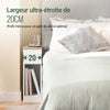 SoBuy FBT111-E-WN Table de Chevet Étroite avec USB et Type-C – Largeur 20 cm