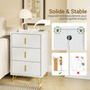 SoBuy FBT115-L-E-W Table de Chevet avec Recharge Intégrée – 2 Prises, USB et USB-C – Blanc