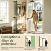 SoBuy KLS20-SCH Portant à Vêtements Mural Compact avec 2 Étagères MDF – Dressing Mural, Charge 45 kg, Noir Industriel 91,5×48×220 cm