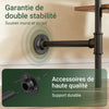 SoBuy KLS20-SCH Portant à Vêtements Mural Compact avec 2 Étagères MDF – Dressing Mural, Charge 45 kg, Noir Industriel 91,5×48×220 cm