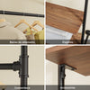 SoBuy KLS20-SCH Portant à Vêtements Mural Compact avec 2 Étagères MDF – Dressing Mural, Charge 45 kg, Noir Industriel 91,5×48×220 cm