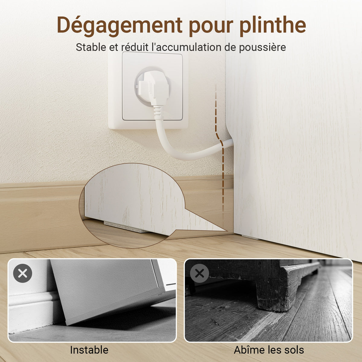 SoBuy FBT149-E-WG Table de Chevet Étroite 20cm avec Chargeur USB & Type-C + Lampe LED Magnétique – Blanc Effet Bois