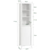 SoBuy BZR102-W Colonne Salle de Bain avec 3 Étagères et Sac à Linge Amovible – L45×P35×H171 cm, Charge 40 kg, Blanc