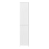 SoBuy BZR102-W Colonne Salle de Bain avec 3 Étagères et Sac à Linge Amovible – L45×P35×H171 cm, Charge 40 kg, Blanc