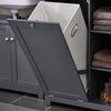SoBuy BZR104-DG Colonne Salle de Bain Grise 171cm, Panier à Linge Amovible, 6 Étagères, 2 Tiroirs, Anti-Basculement, Charge 70 kg – 60x37x171 cm