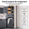 SoBuy BZR104-DG Colonne Salle de Bain Grise 171cm, Panier à Linge Amovible, 6 Étagères, 2 Tiroirs, Anti-Basculement, Charge 70 kg – 60x37x171 cm