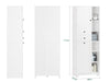 SoBuy BZR104-W Colonne Salle de Bain avec Panier à Linge Intégré – 6 Étagères Réglables, 2 Tiroirs, Gain de Place 171 cm, Blanc