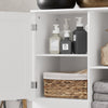 Armoire salle de bain SoBuy BZR104-W – vue latérale avec étagères réglables