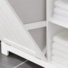Armoire salle de bain SoBuy BZR104-W – vue du compartiment supérieur fermé