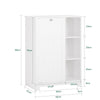 SoBuy BZR105-W Meuble Salle de Bain avec Panier à Linge et 3 Étagères – L60×P37×H86 cm, Charge 70 kg, MDF E1, Blanc