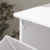 SoBuy BZR105-W Meuble Salle de Bain avec Panier à Linge et 3 Étagères – L60×P37×H86 cm, Charge 70 kg, MDF E1, Blanc
