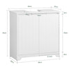 SoBuy BZR108-II-W Meuble sous Colonne Lavabo avec 2 Portes – 60×30×60 cm, Charge 30 kg, MDF E1, Blanc