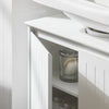 SoBuy BZR108-II-W Meuble sous Colonne Lavabo avec 2 Portes – 60×30×60 cm, Charge 30 kg, MDF E1, Blanc