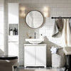 SoBuy BZR108-II-W Meuble sous Colonne Lavabo avec 2 Portes – 60×30×60 cm, Charge 30 kg, MDF E1, Blanc