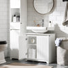 SoBuy BZR108-II-W Meuble sous Colonne Lavabo avec 2 Portes – 60×30×60 cm, Charge 30 kg, MDF E1, Blanc