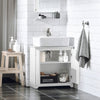 SoBuy BZR108-W Meuble sous Lavabo avec 2 Portes – 60×30×60 cm, Charge 30 kg, MDF E1, Blanc