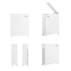 SoBuy BZR111-W Meuble WC Étroit 20 cm sur Roulettes – Rangement Papier Toilette, 2 Tiroirs, Blanc