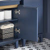 SoBuy BZR113-B Meuble sous-Lavabo Bleu Foncé 60 cm avec 2 Portes, Cloison et Pieds en Pin – Profondeur 30 cm, MDF E1, Charge 30 kg