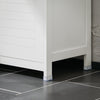 SoBuy BZR121-W Meuble Bas de Salle de Bain avec 2 Portes et Étagères Réglables – L70×P35×H90 cm, Charge 70 kg, MDF, Blanc
