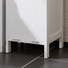 SoBuy BZR123-W Colonne Salle de Bain avec Panier à Linge Amovible et 2 Étagères Ouvertes – L30×P30×H145 cm, Charge 20 kg, MDF et Bambou, Blanc
