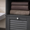 SoBuy BZR124-DG Meuble Colonne avec Panier à Linge – Armoire de Salle de Bain Rangement Étroit Étagère de Salle de Bain Petit Meuble WC Placard Gris 40x170x38 cm