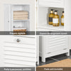 SoBuy BZR124-W Colonne de Salle de Bain avec Panier à Linge Amovible – 40 cm, Blanc