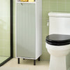 SoBuy BZR137-GR Colonne Salle de Bain Vert et Blanc 167 cm avec Sac à Linge Pliable, Porte, Étagère Réglable et Compartiment Ouvert – Pieds Métal, 30 cm de Profondeur