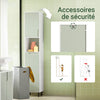 SoBuy BZR137-GR Colonne Salle de Bain Vert et Blanc 167 cm avec Sac à Linge Pliable, Porte, Étagère Réglable et Compartiment Ouvert – Pieds Métal, 30 cm de Profondeur