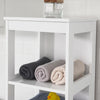SoBuy BZR14-W Meuble Colonne de Salle de Bain Étagère Debout Armoire Haute Étagère de Rangement à 6 Niveaux - L30cm x P30cm x H139cm